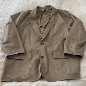 Duluth Trading, Firehose Presentation Jacket, khaki, mens xl +shortened sleeves